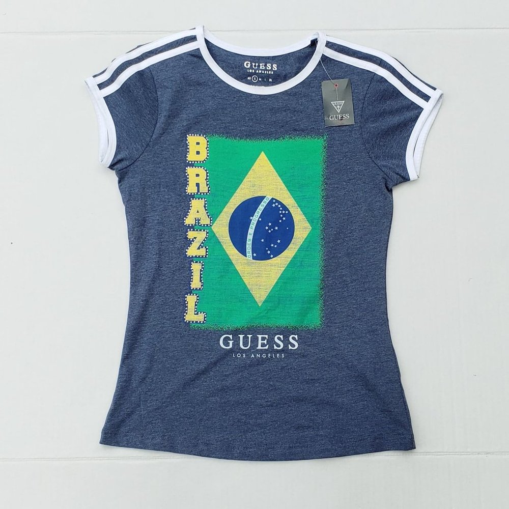New GUESS Women Brazil World Cup Graphic Tee sz S - Picture 5 of 9